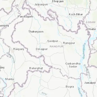 Map showing location of Parbatipur (25.663690, 88.930930)