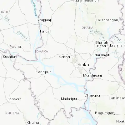 Map showing location of Parvez Ali Hossain (23.787580, 90.164870)