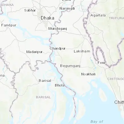 Map showing location of Rāipur (23.039100, 90.768080)