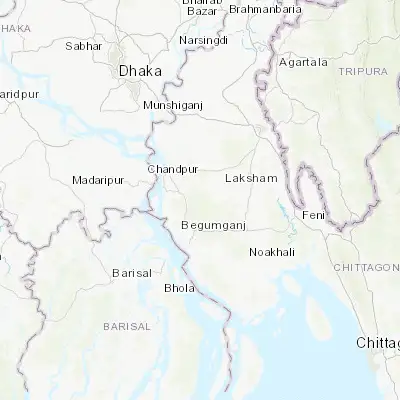 Map showing location of Rāmganj (23.100600, 90.849890)