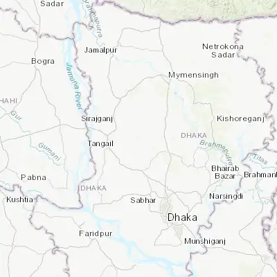 Map showing location of Sakhipur (24.319880, 90.169430)
