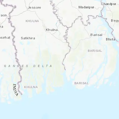 Map showing location of Sarankhola (22.310060, 89.791130)
