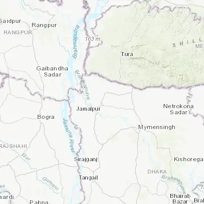 Map showing location of Sherpur (25.018810, 90.017510)