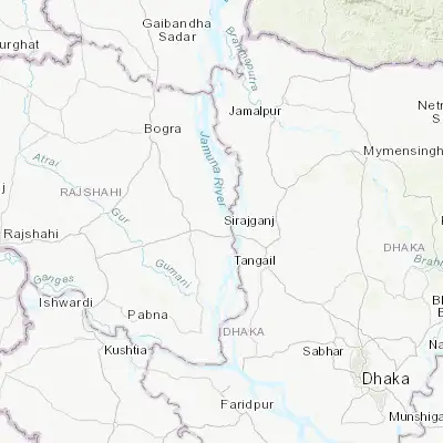 Map showing location of Sirajganj (24.457710, 89.708020)