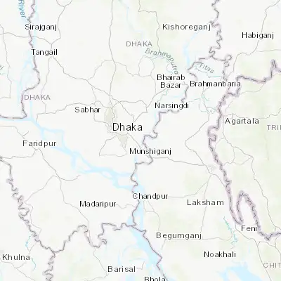 Map showing location of Sonārgaon (23.650000, 90.616670)