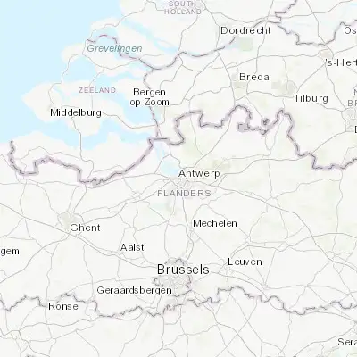 Map showing location of Antwerpen (51.220470, 4.400260)