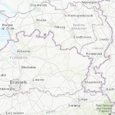 Map showing location of Balen (51.168370, 5.170270)
