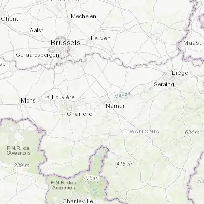 Map showing location of Belgrade (50.471380, 4.829350)