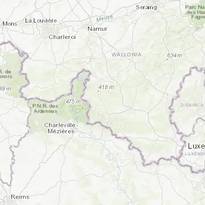 Map showing location of Bièvre (49.940850, 5.015910)