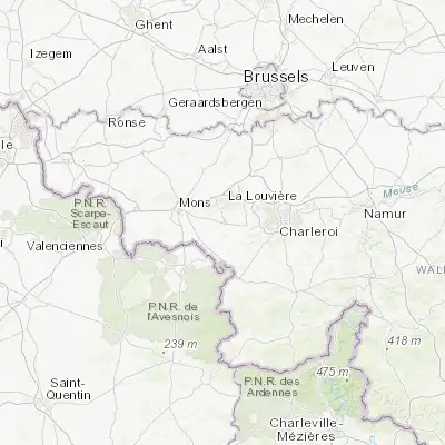 Map showing location of Binche (50.411550, 4.164690)