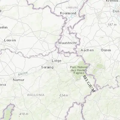 Map showing location of Blégny (50.672550, 5.725080)