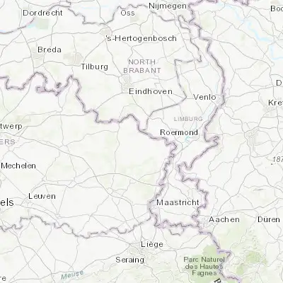 Map showing location of Bocholt (51.173370, 5.579940)