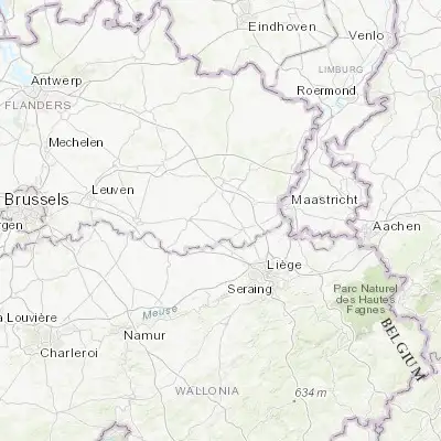 Map showing location of Borgloon (50.805050, 5.343660)