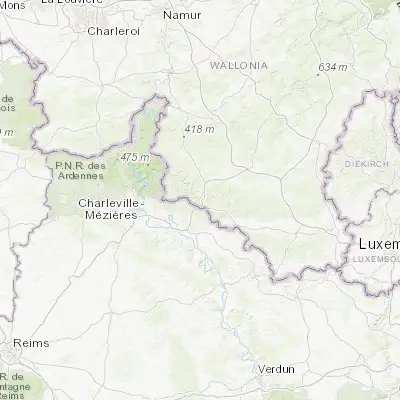 Map showing location of Bouillon (49.793240, 5.067030)
