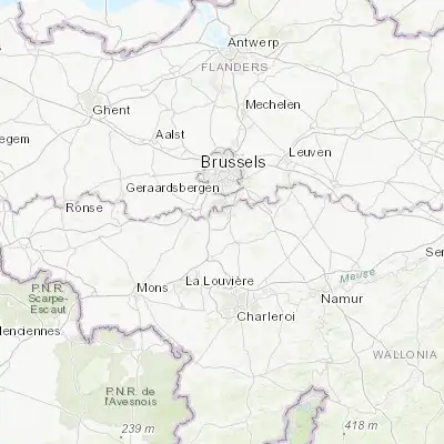 Map showing location of Braine-l'Alleud (50.683630, 4.367840)