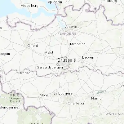 Map showing location of Brussels (50.850450, 4.348780)