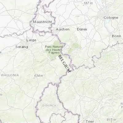 Map showing location of Butgenbach (50.426890, 6.205040)