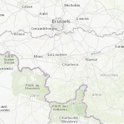 Map showing location of Charleroi (50.411360, 4.444480)