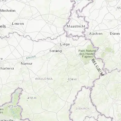 Map showing location of Comblain-au-Pont (50.474880, 5.577110)