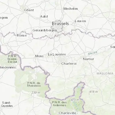 Map showing location of Courcelles (50.463790, 4.374700)