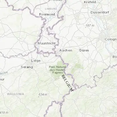 Map showing location of Eynatten (50.692430, 6.083510)