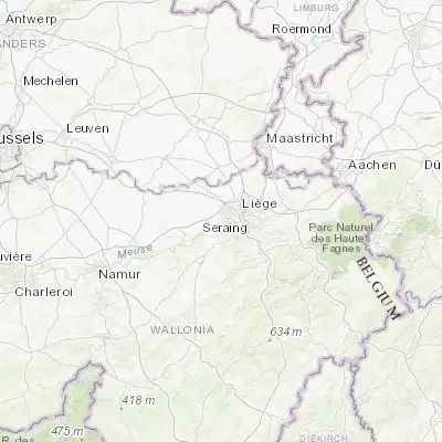 Map showing location of Flémalle-Grande (50.609060, 5.476680)