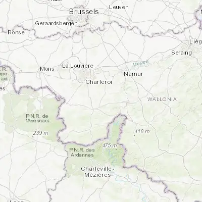 Map showing location of Florennes (50.251270, 4.606360)