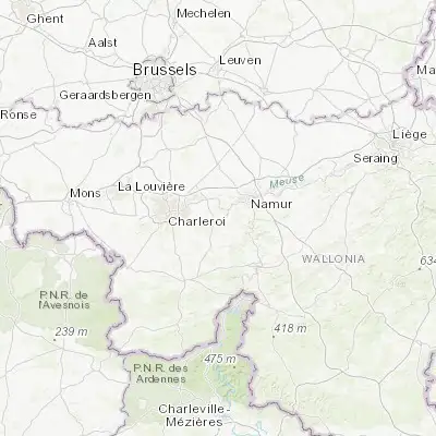 Map showing location of Fosses-la-Ville (50.395170, 4.696230)