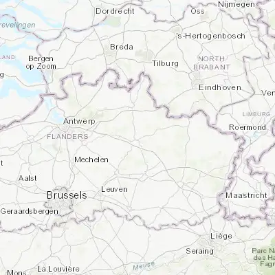 Map showing location of Geel (51.165570, 4.989170)