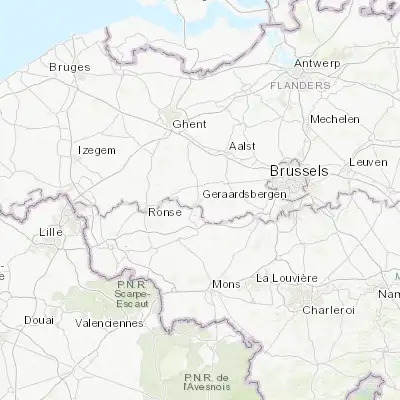 Map showing location of Geraardsbergen (50.773430, 3.882230)