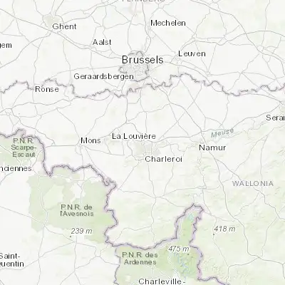 Map showing location of Gosselies (50.469360, 4.433240)