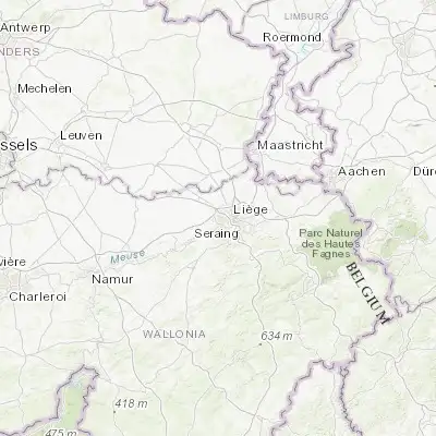 Map showing location of Grâce-Berleur (50.640320, 5.503290)
