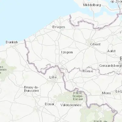 Map showing location of Gullegem (50.843010, 3.204660)