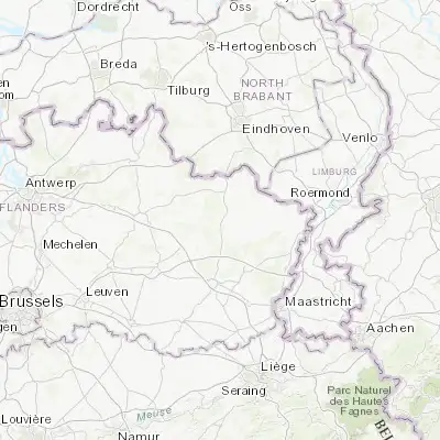 Map showing location of Hechtel (51.125180, 5.367680)