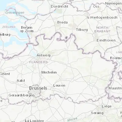 Map showing location of Herentals (51.176550, 4.832480)