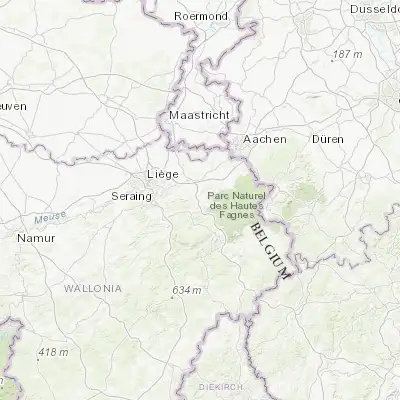 Map showing location of Heusy (50.574570, 5.866180)