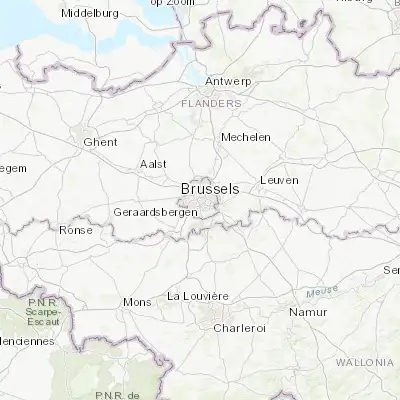Map showing location of Ixelles (50.833330, 4.366670)