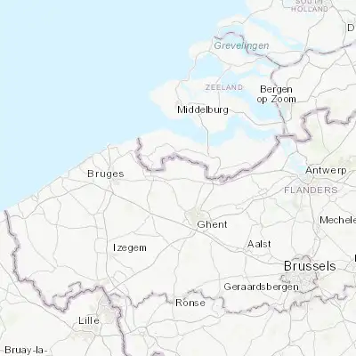 Map showing location of Kaprijke (51.217200, 3.615190)