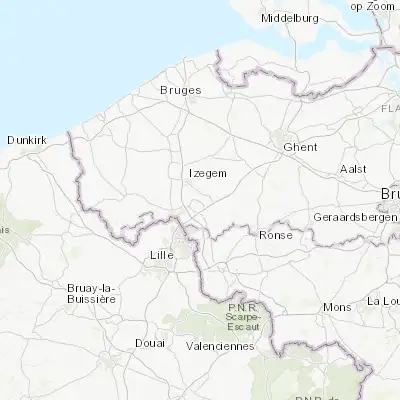 Map showing location of Kuurne (50.851430, 3.282400)