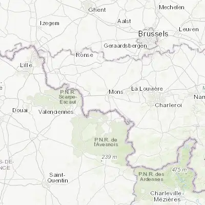 Map showing location of La Bouverie (50.405240, 3.874400)
