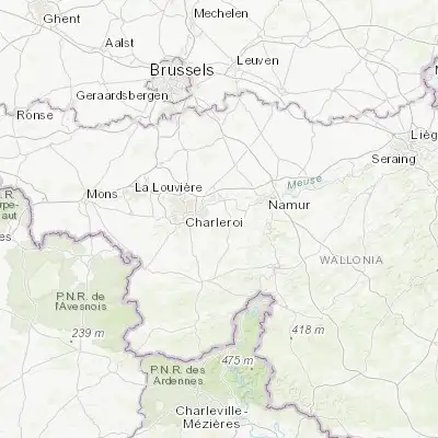 Map showing location of La Bruyère (50.394780, 4.614440)