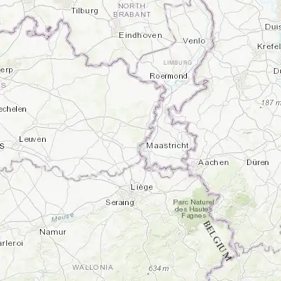 Map showing location of Lanaken (50.893180, 5.646800)