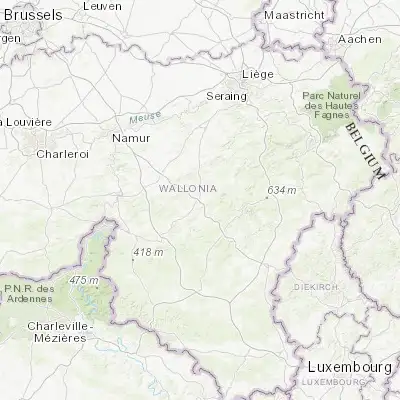 Map showing location of Marche-en-Famenne (50.226780, 5.344160)