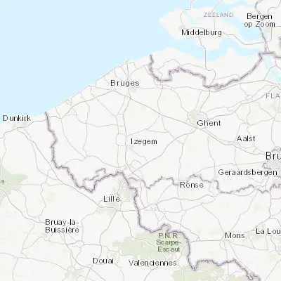 Map showing location of Meulebeke (50.951360, 3.288040)