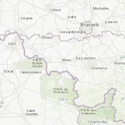 Map showing location of Mons (50.454130, 3.952290)