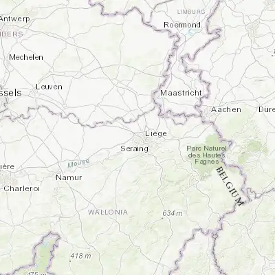 Map showing location of Montegnée (50.645760, 5.514110)