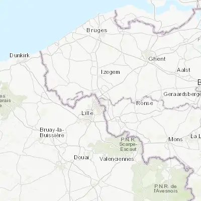 Map showing location of Mouscron (50.744970, 3.206390)