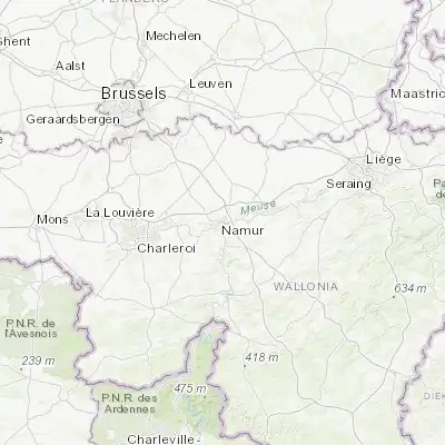 Map showing location of Namur (50.466900, 4.867460)
