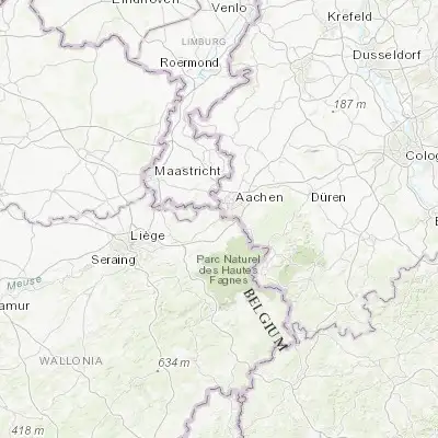 Map showing location of Neu-Moresnet (50.715750, 6.021190)