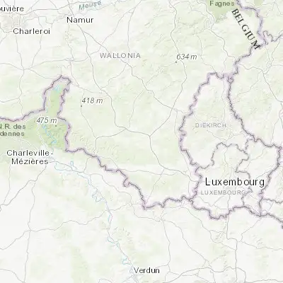 Map showing location of Neufchâteau (49.840740, 5.435350)